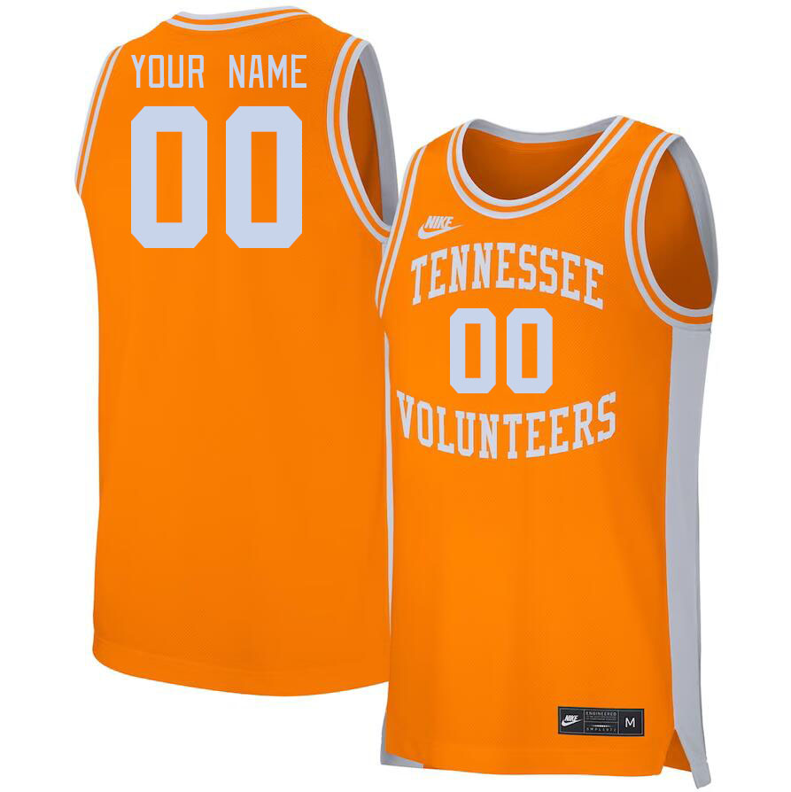 Custom Tennessee Volunteers Name And Number College Basketball Jerseys Stitched-Retro Orange - Click Image to Close